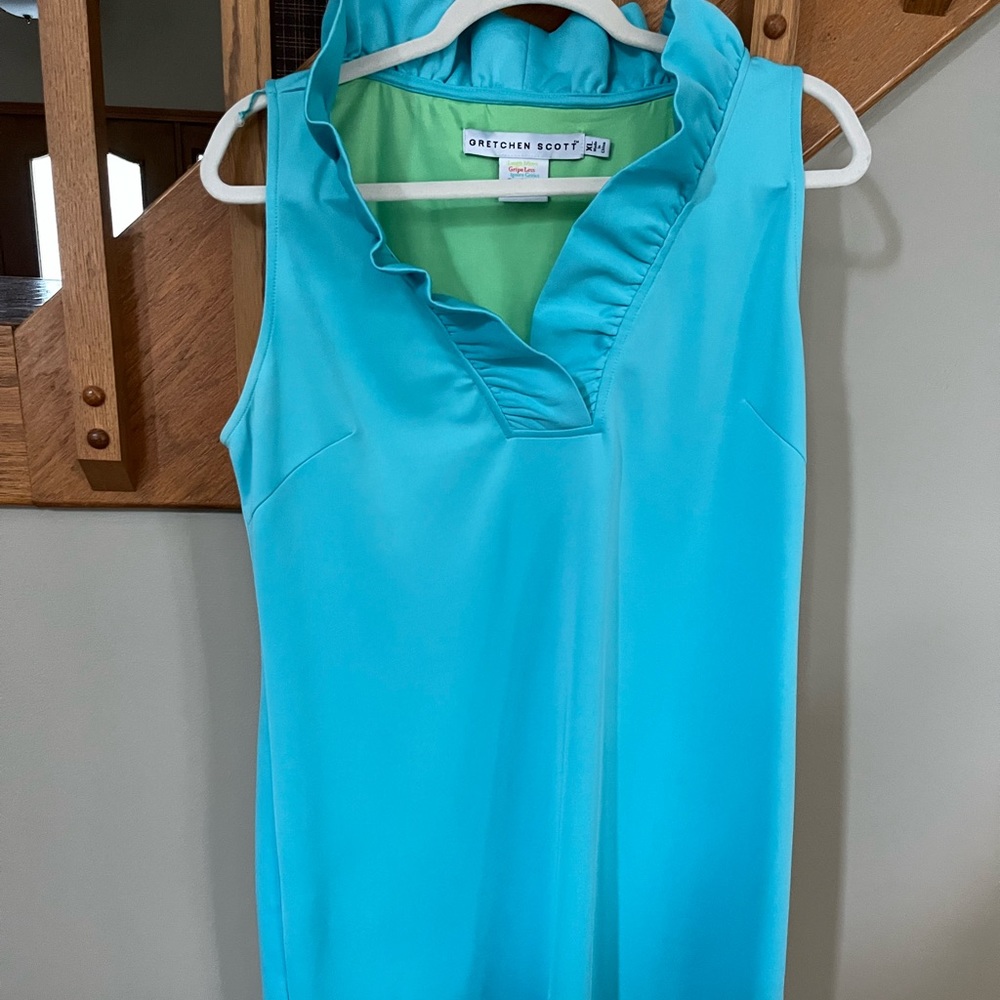 Gretchen Scott Ruffle Collar Dress